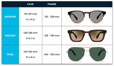 what is size e in sunglasses